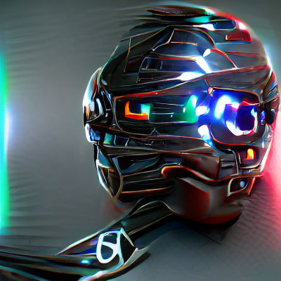 Futuristic Light Cyborg in 8K 3D Render