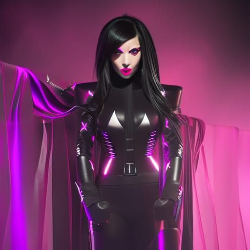 Five Dimensional Woman in Latex: Photorealistic AI Art