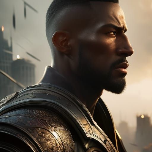 Deathknight Assassin Portrait in Hyperrealistic Digital Art