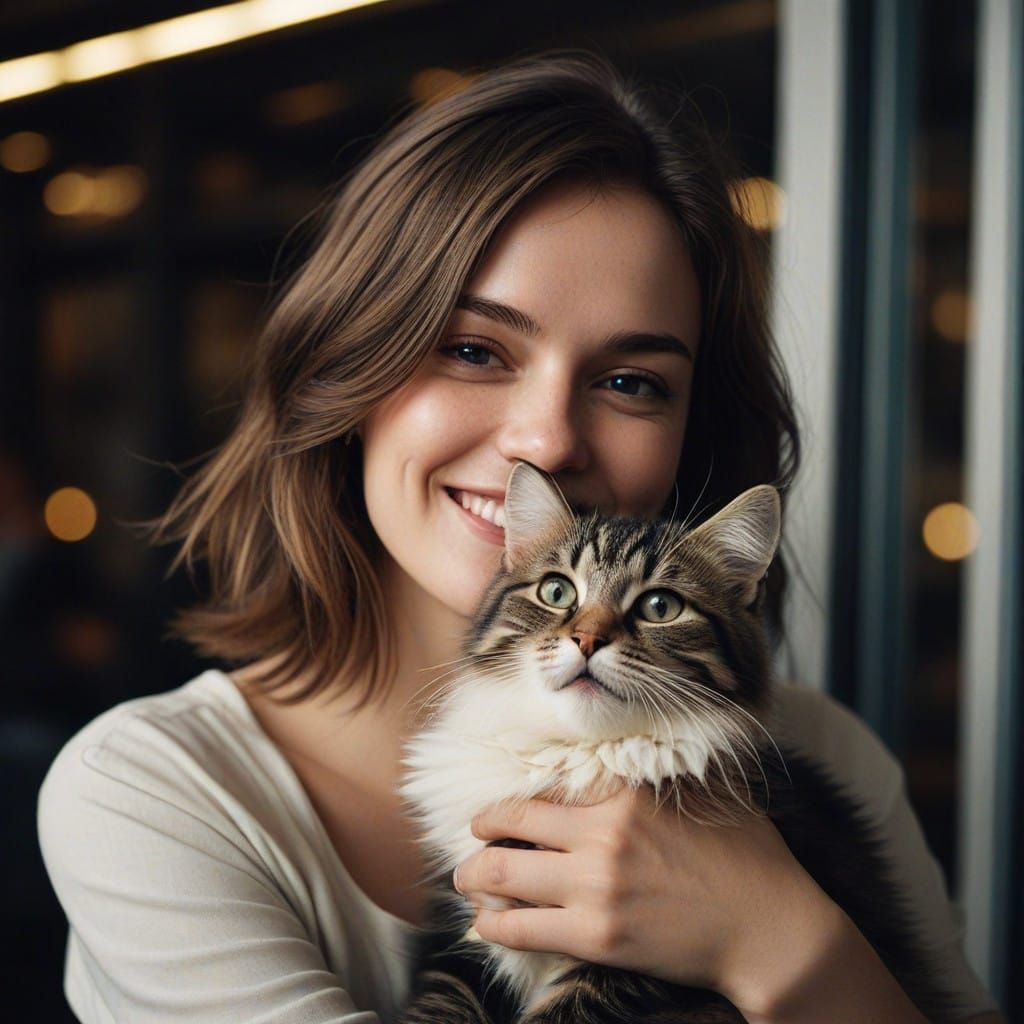 Heartwarming Moment of Intimacy Between a Kitten and Its Own...