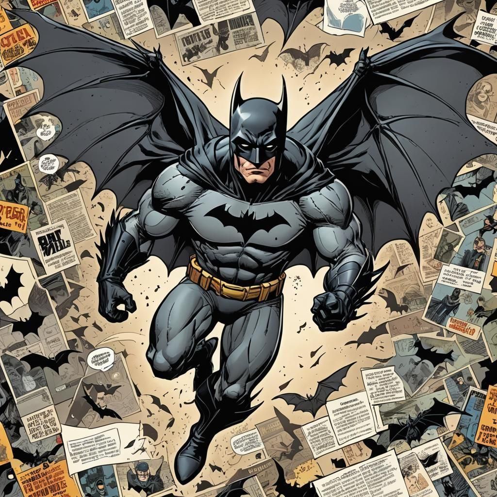 Winged Comic Book Superhero in Action