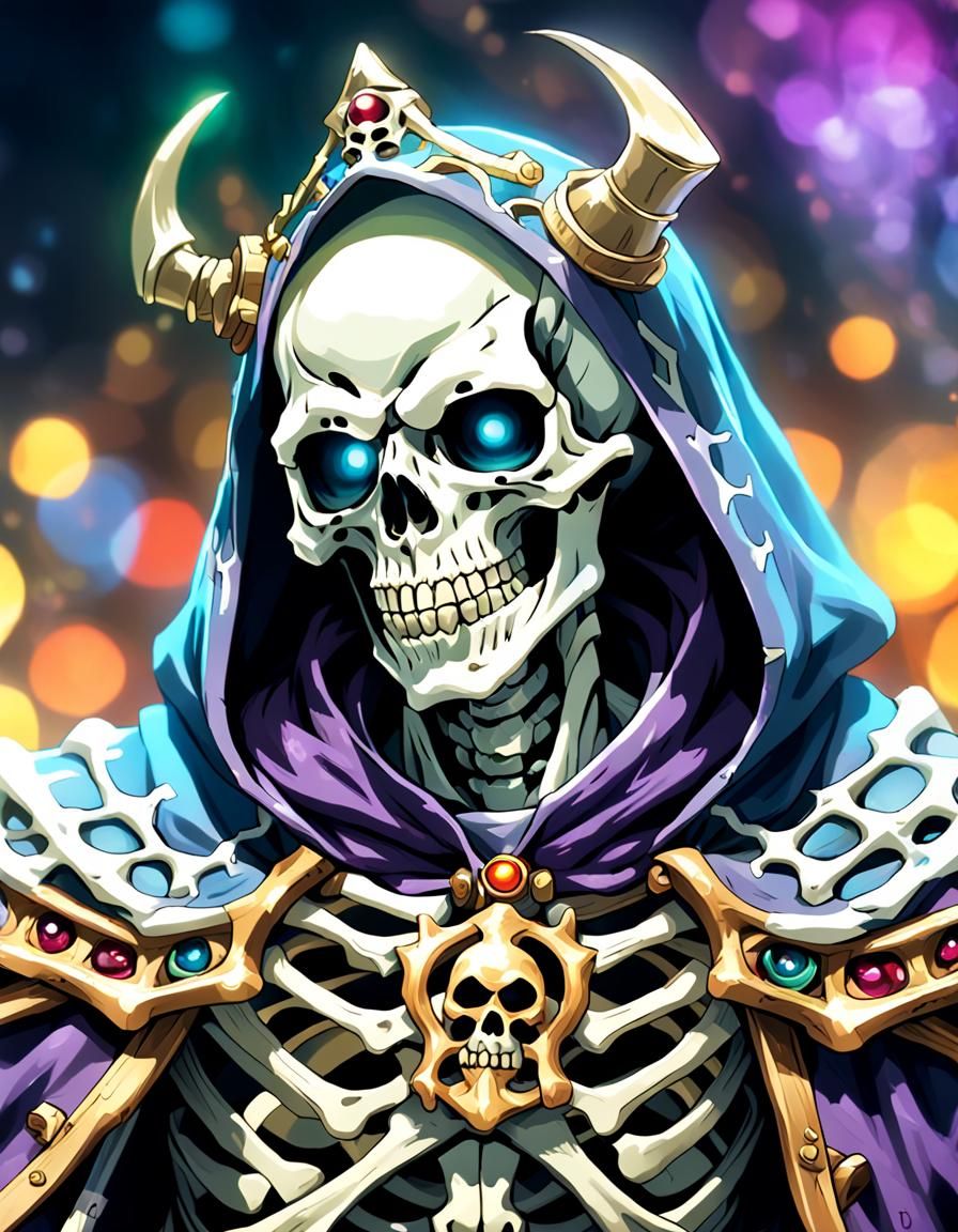 Ainz Ooal Gown: Hyperrealistic Lich Photography