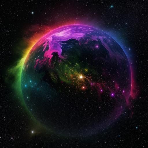 Glowing Nebula with Neon Colors