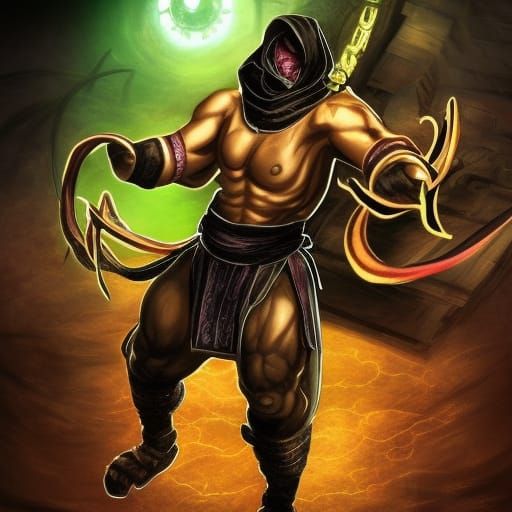 Mortal Kombat Scorpion in Anime Style
