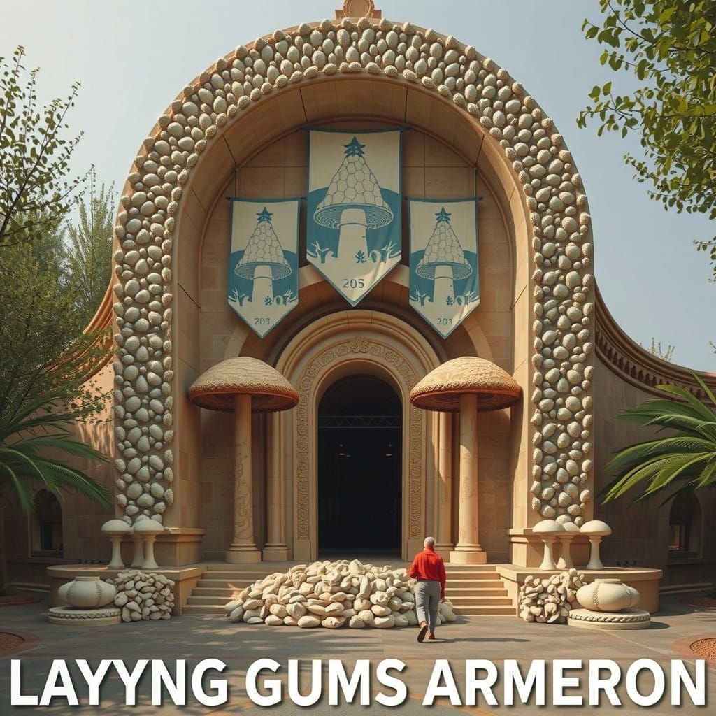 Futuristic Mushroom Festival in a Pop Art Aesthetic