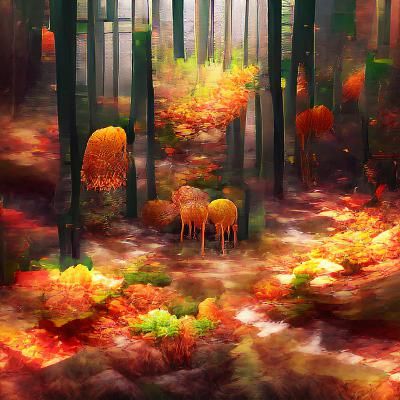 Vibrant Autumn Forest Scene