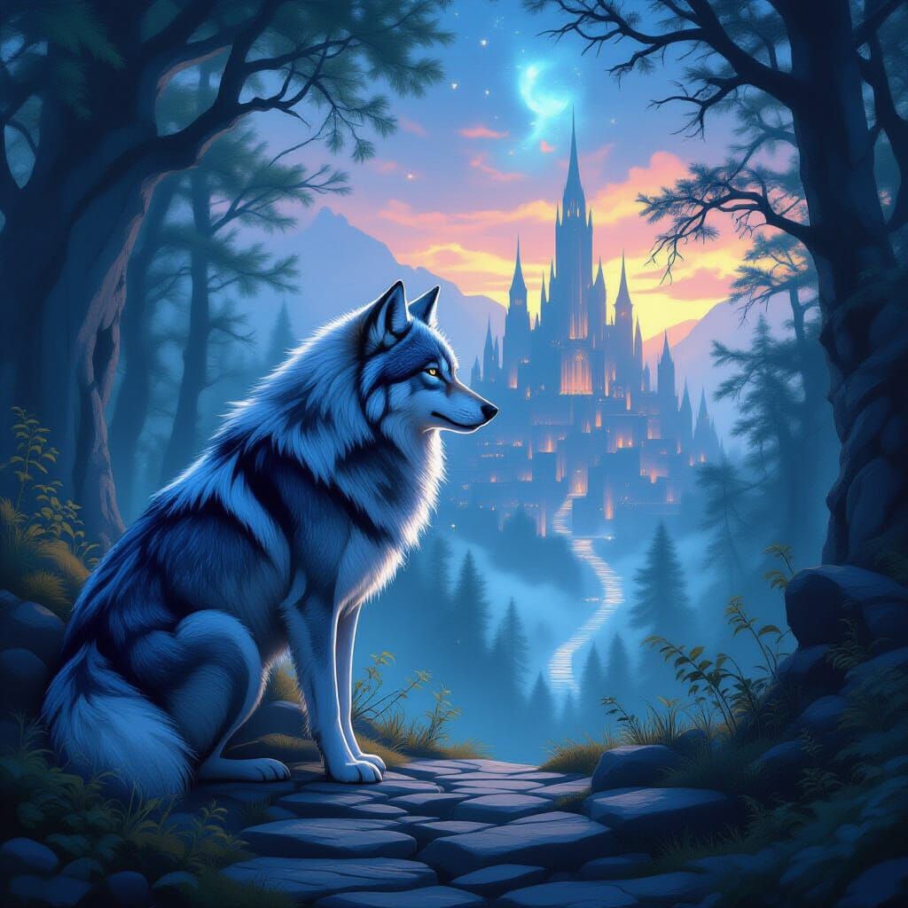 Nebula Wolf Guardian of Twilight City