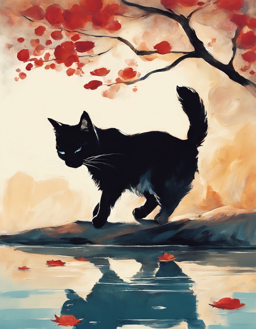 Pixar Cat with Expressive Brushwork