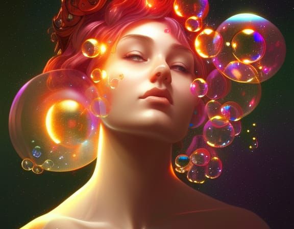 Cosmic Goddess Portrait in Hyperdetailed Digital Art