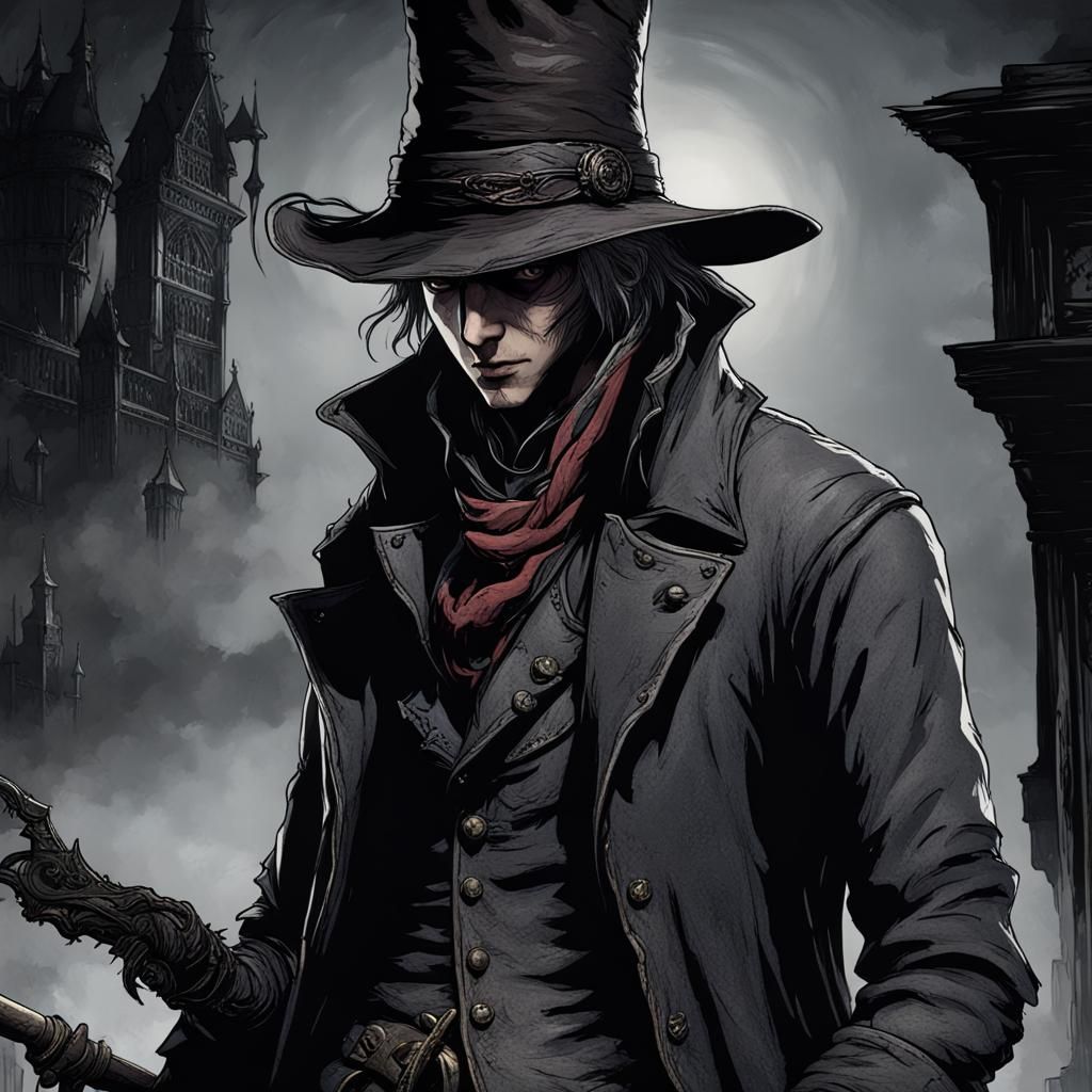 Bloodborne Inspired Gothic Horror Digital Art