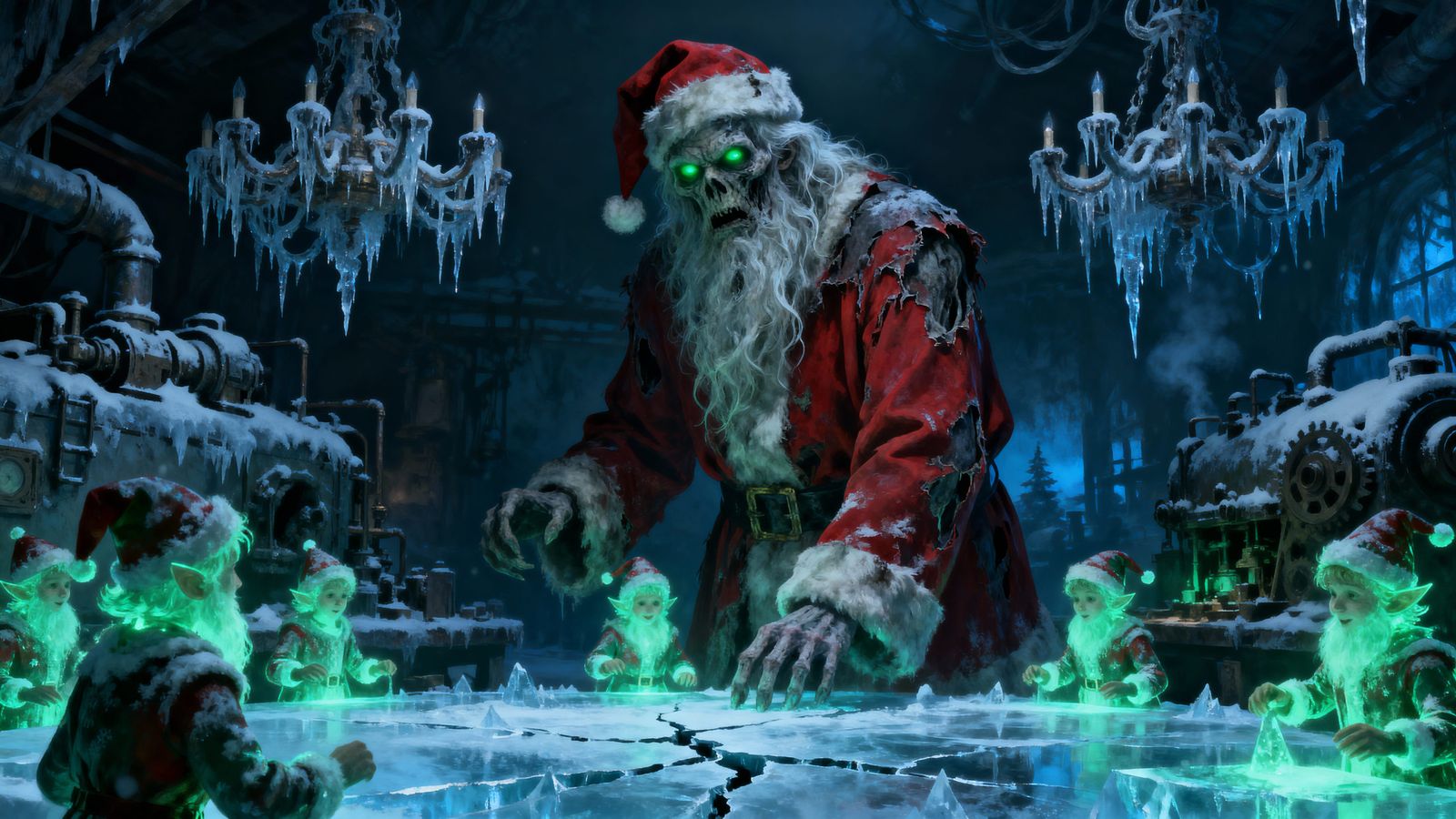 Undead Santa Lich Overseeing Spectral Elves
