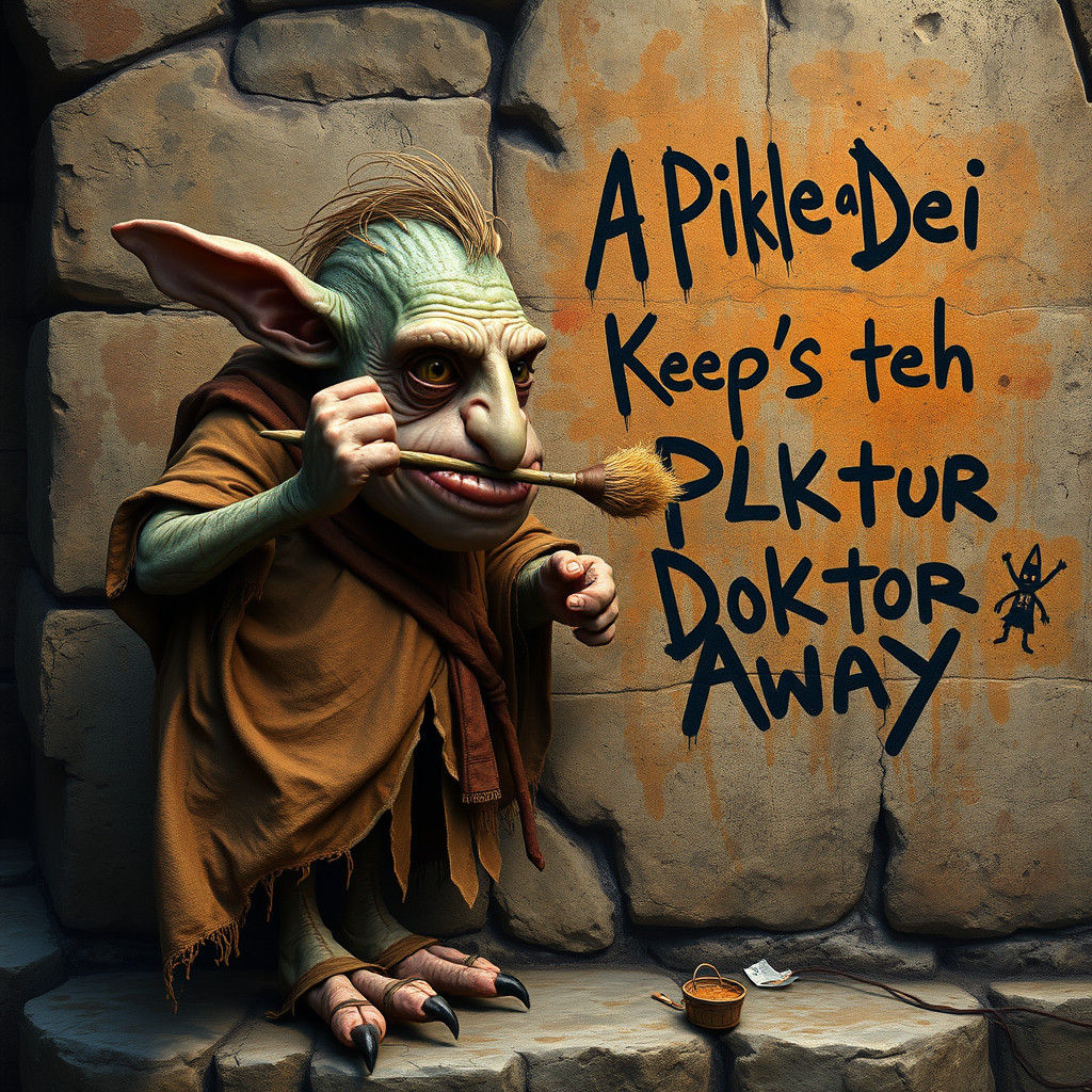 Goblin Graffiti: A Pickle a Day Keeps Plague Away