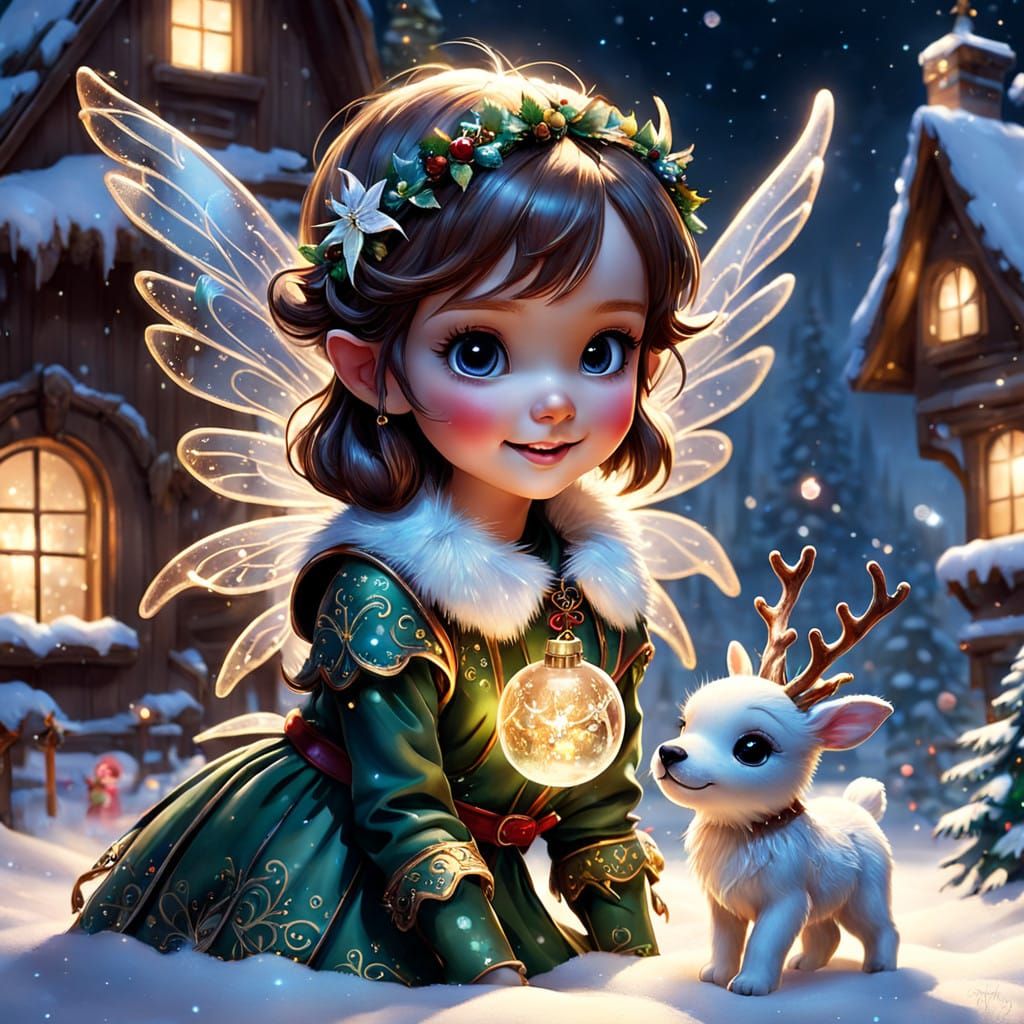 Whimsical Christmas Wonderland in Candy Art Style