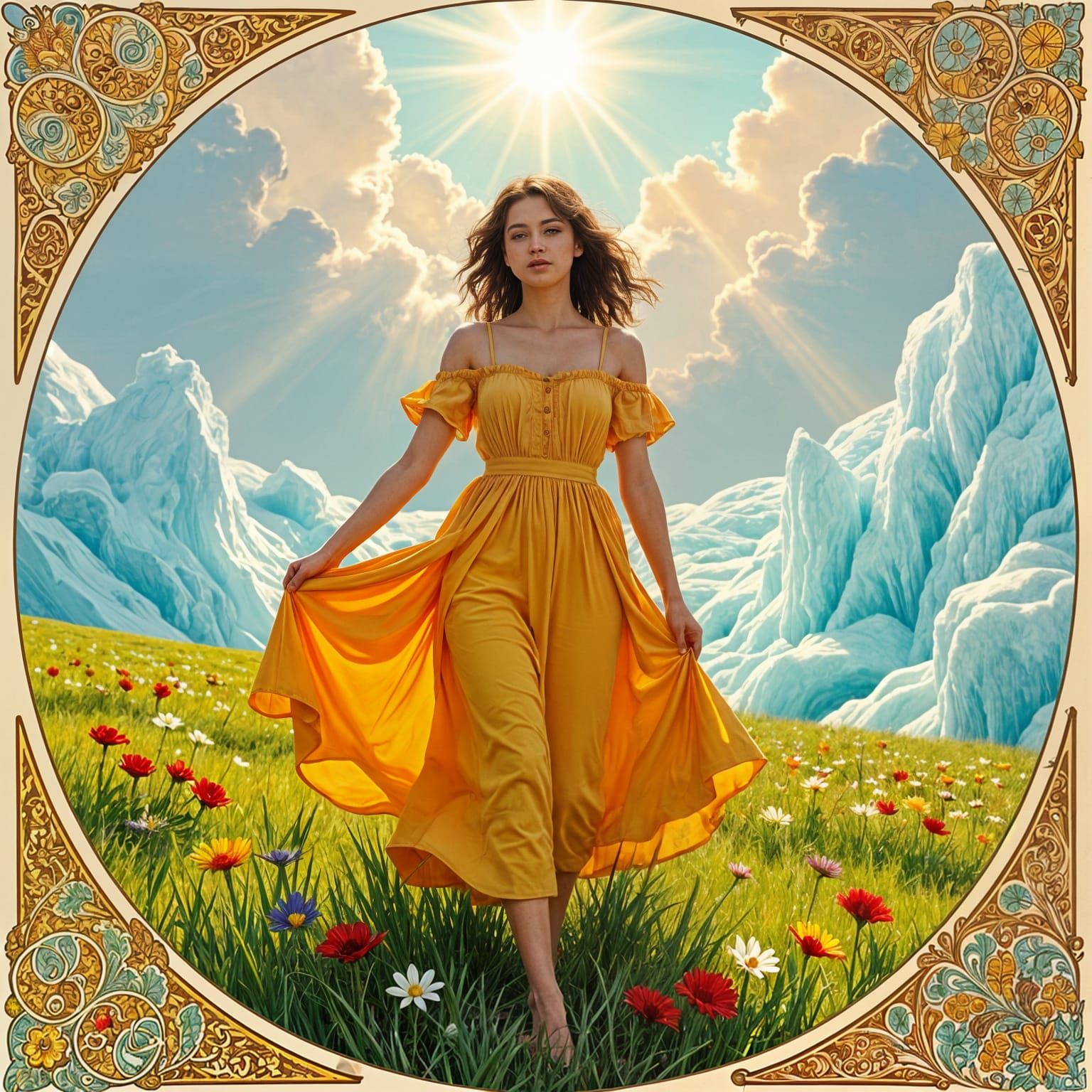 Radiant Sun Melts Ice: A Symbol of Hope