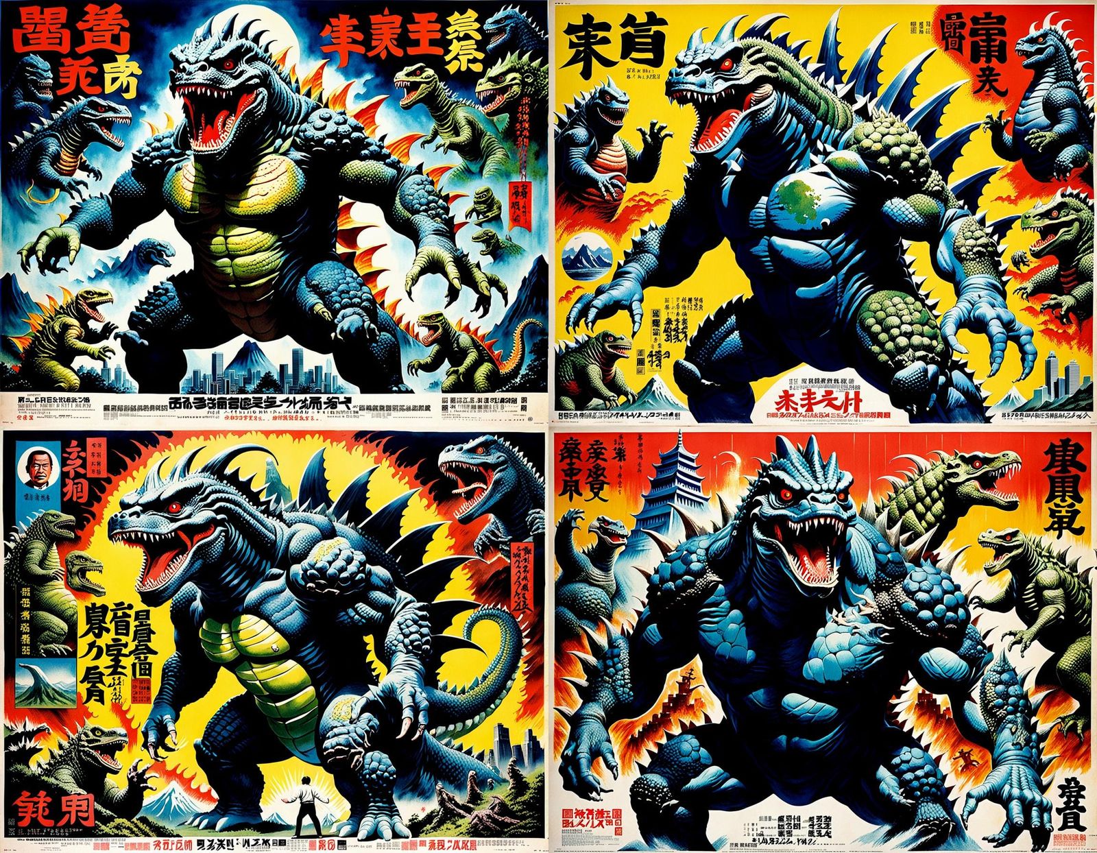 Mutant Kaiju Terror: A Retro Movie Poster