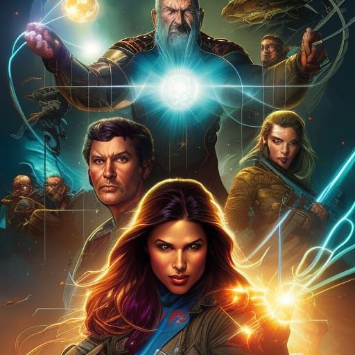 Time Traveler Portrait in Comic Book Art Style