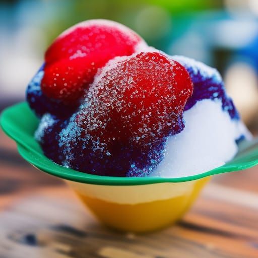 Professional Shaved Ice Close-up Photography