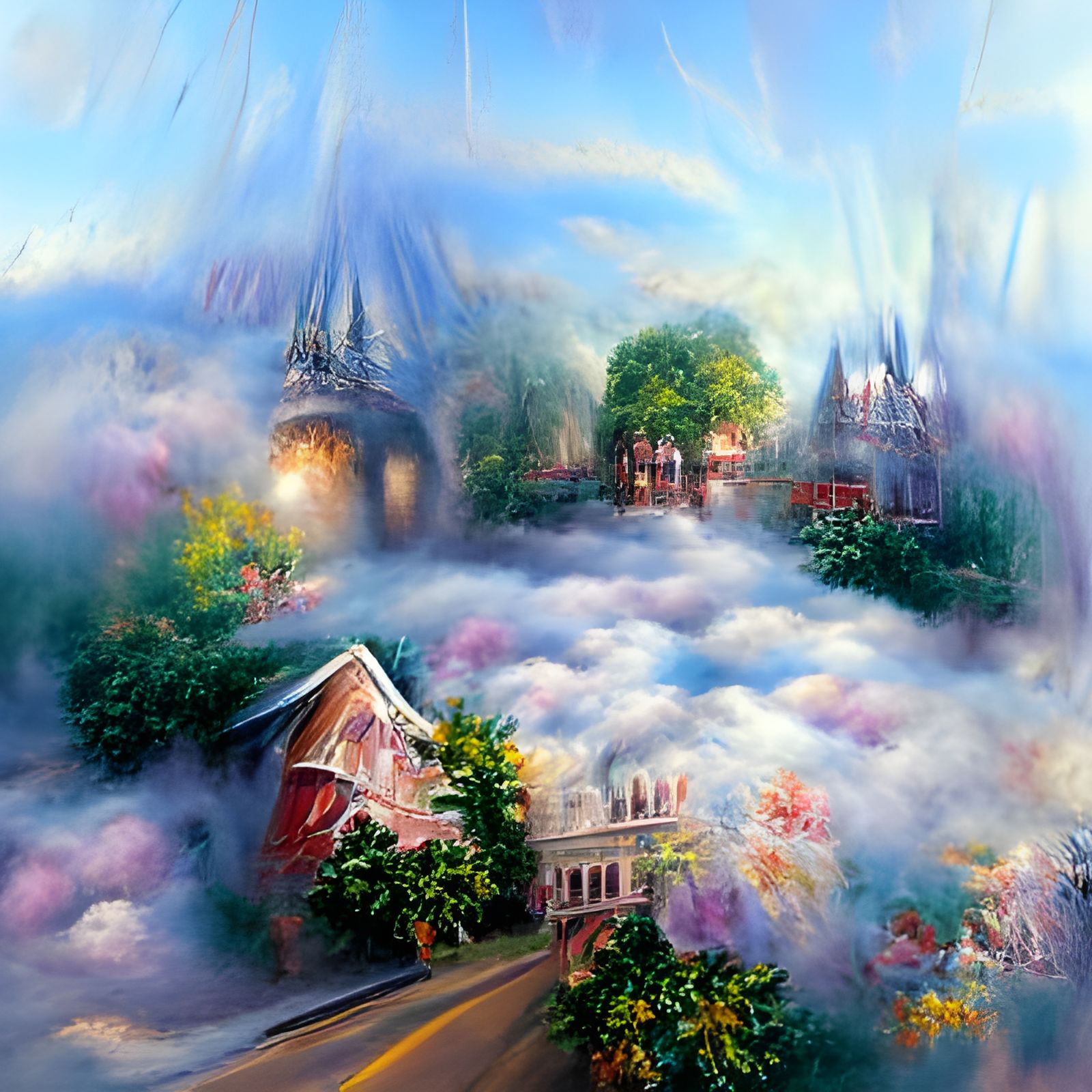 Ethereal Fantasy Landscape in Luminist Style