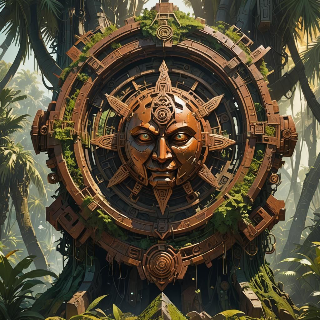 Metallic Artifact in Shadow of Machine God Effigy