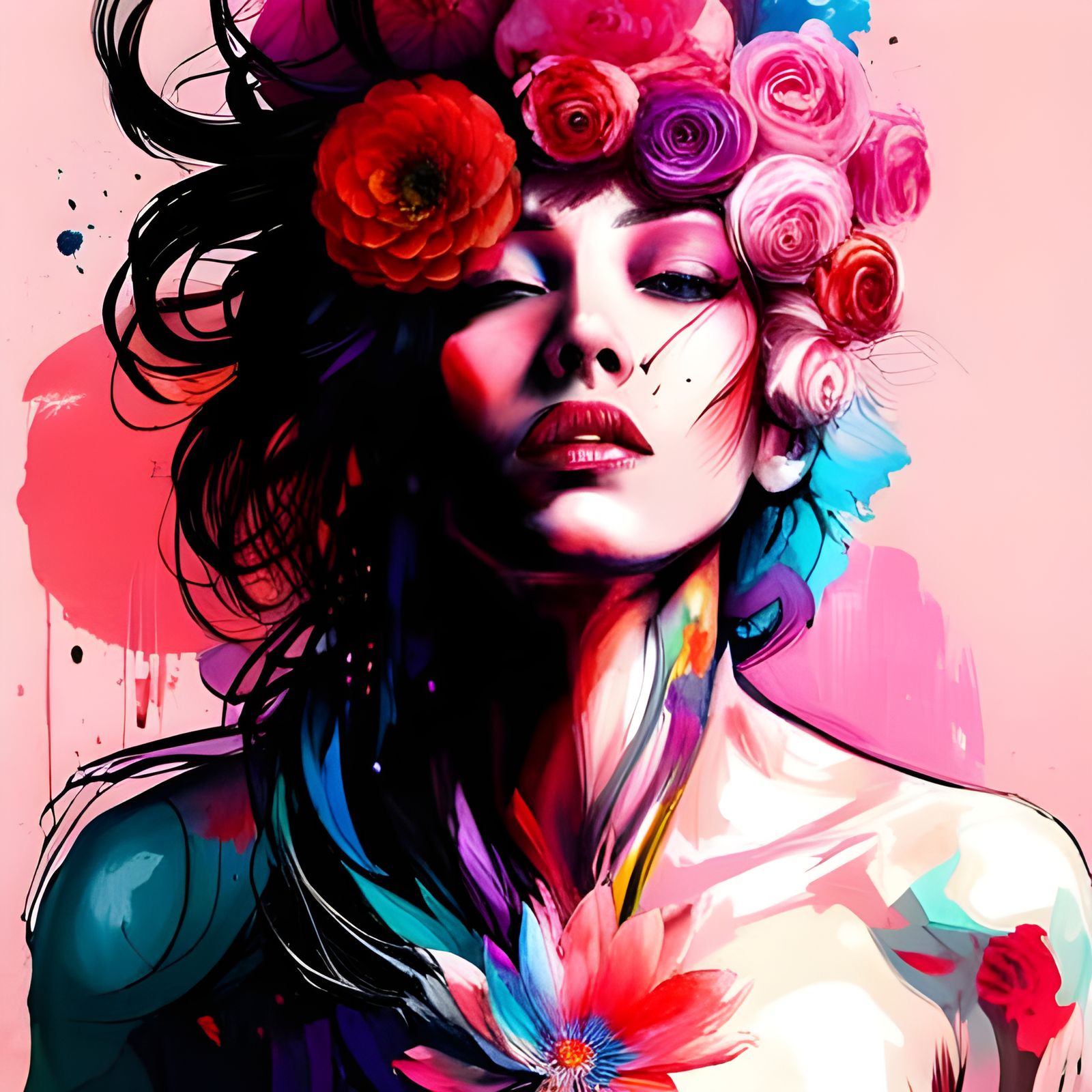 Flower power woman