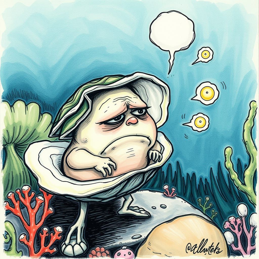 Whimsical Oyster Reacts to Loud Underwater Noise