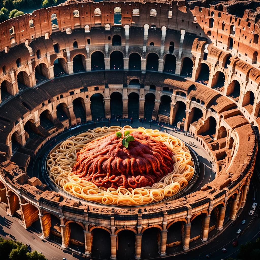 Spaghetti Bolognese Takes Over the Colosseum