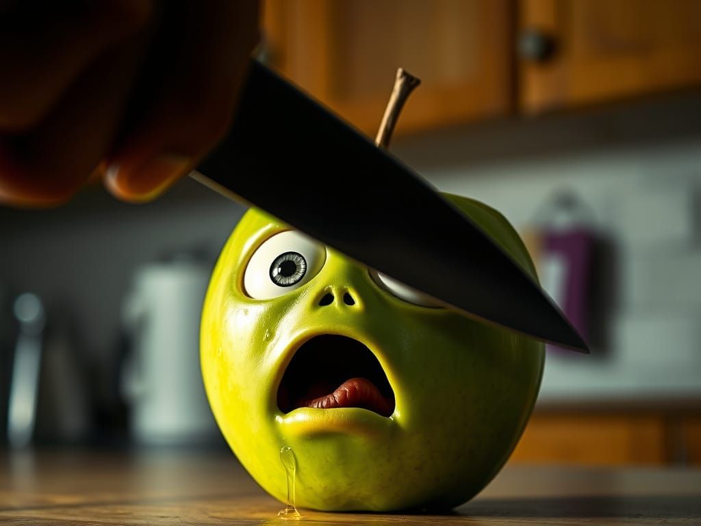 Terrified Apple in a Kitchen Nightmare
