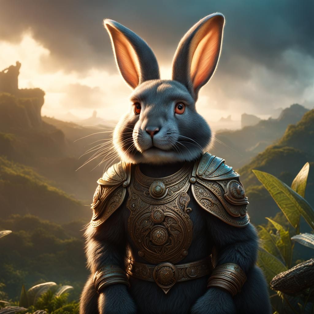 Fantasy Rabbit Monkey Hybrid in Cinematic Style