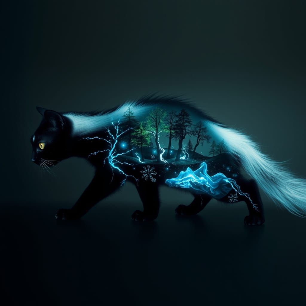 Bioluminescent Skunk: A Living Starscape