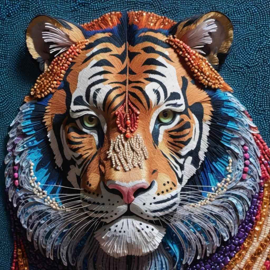 Tiger Texture Art