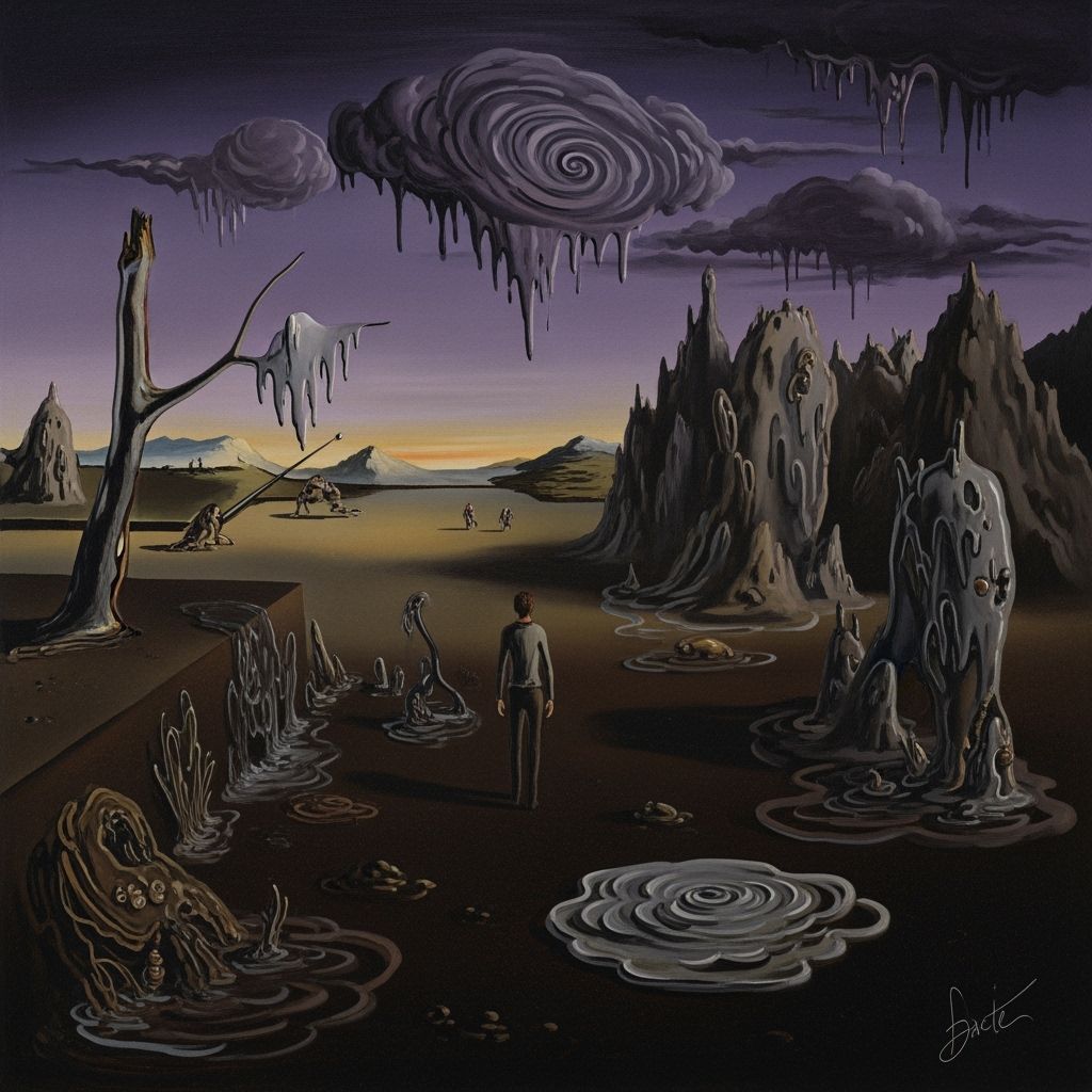 Grimdark Surrealism: Melting Oil Canvas