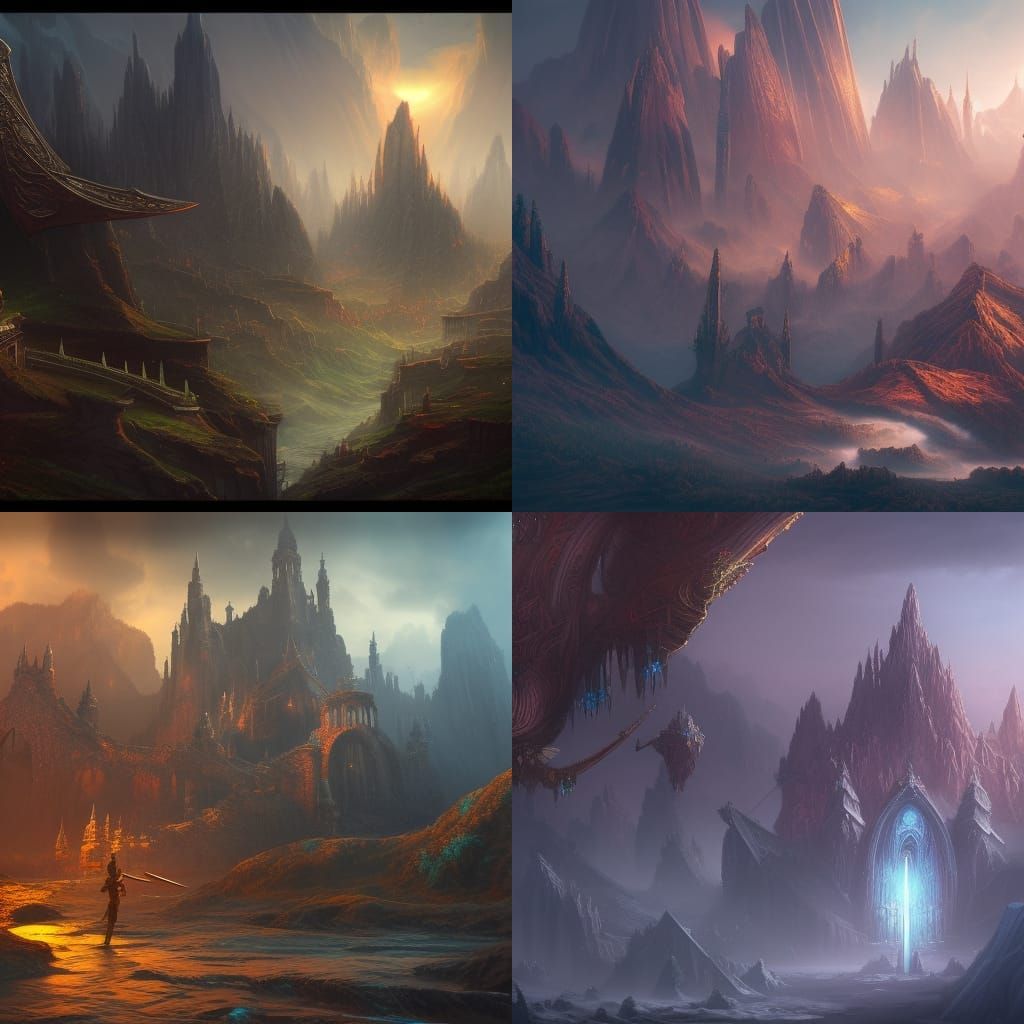 Fantastical Sword in Detailed Matte Painting