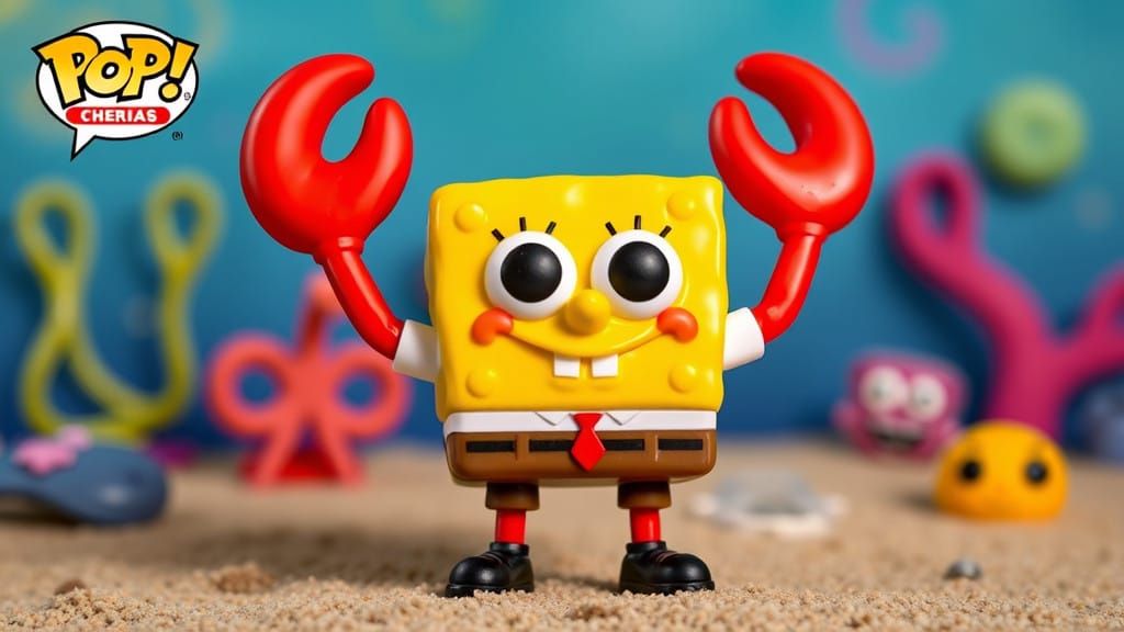 Vibrant SpongeBob SquarePants Funco Pop in Cartoon Style