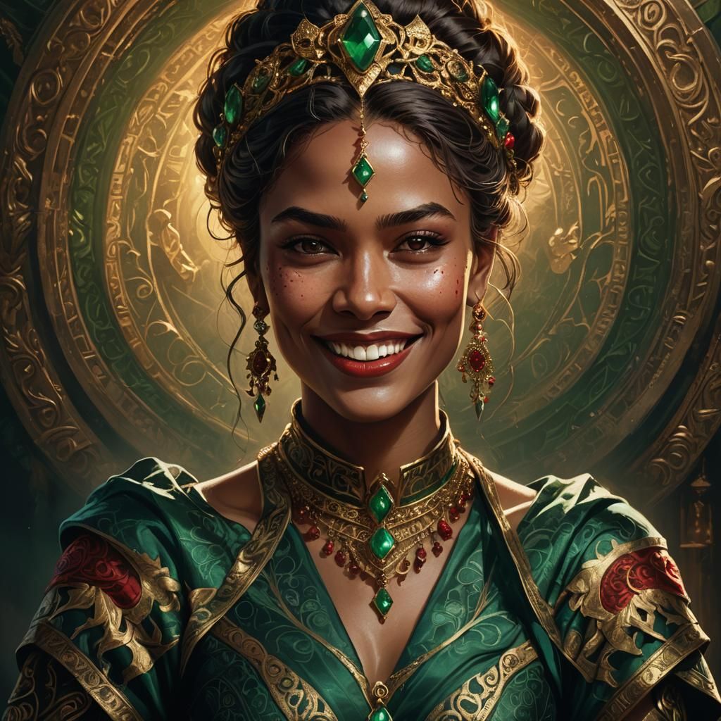 Woman with Wicked Smile: Fantasy Concept Art