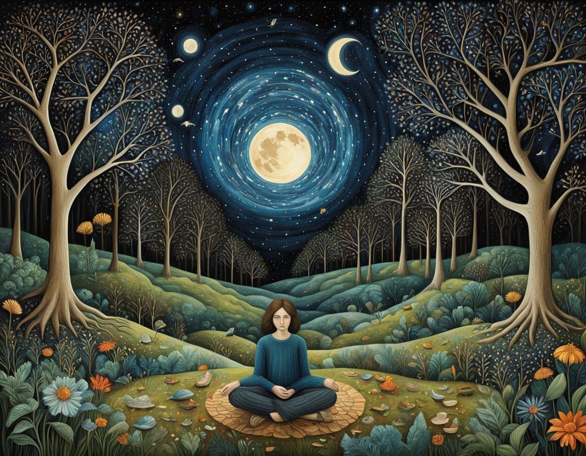 Digital Collage of Bio Artistic Cosmic Realms