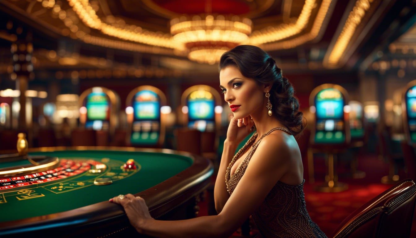 Attractive Woman in Saloon: Hyperdetailed Digital Rendering