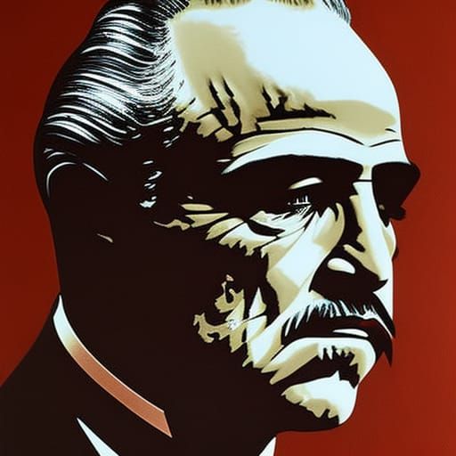 Marlon Brando as the godfather