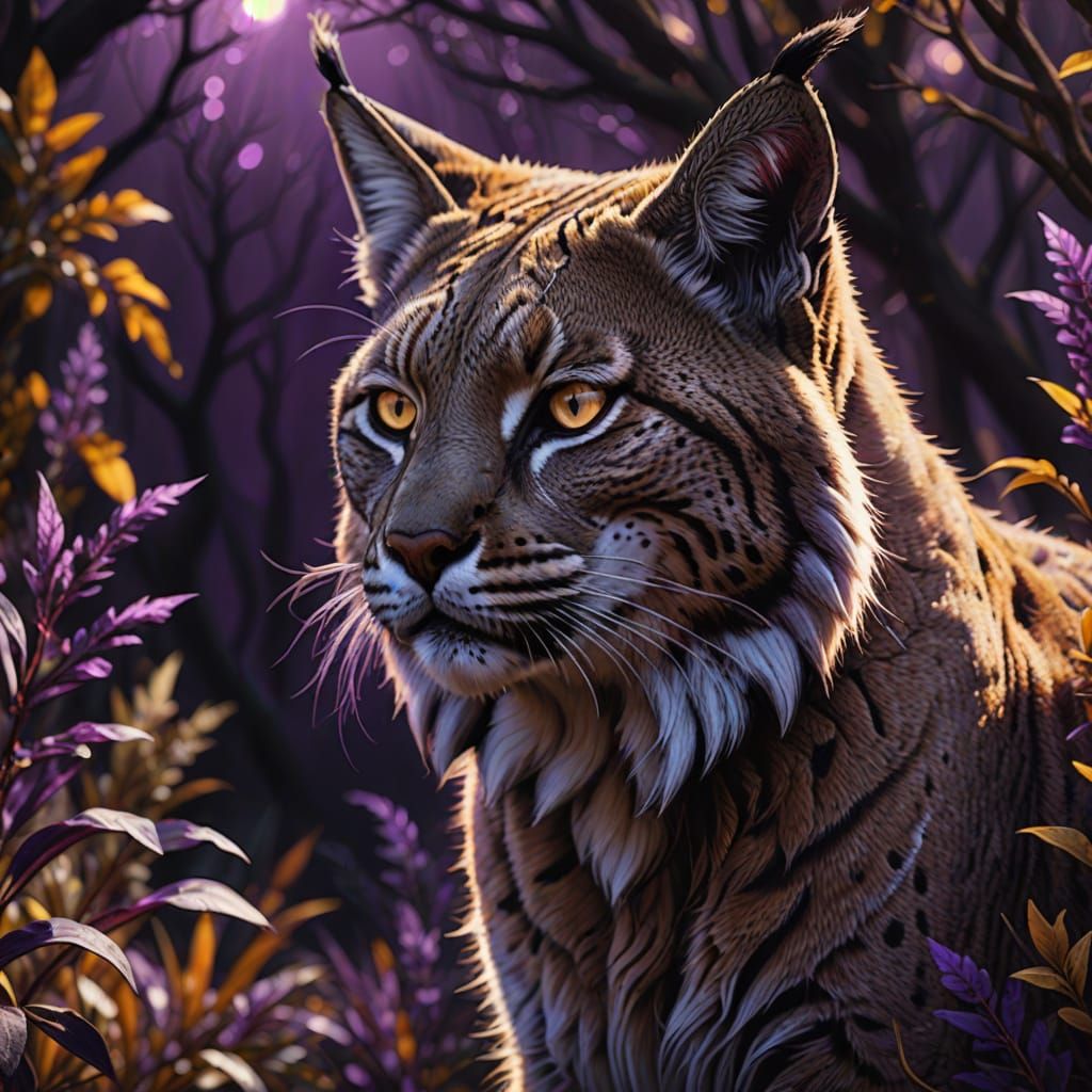 Mystical Aubergine Bobcat Concept Art