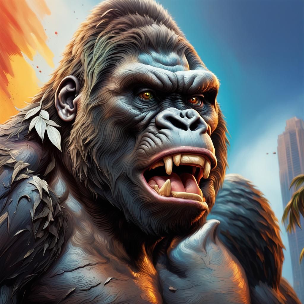 Hyperrealistic King Kong Concept Art
