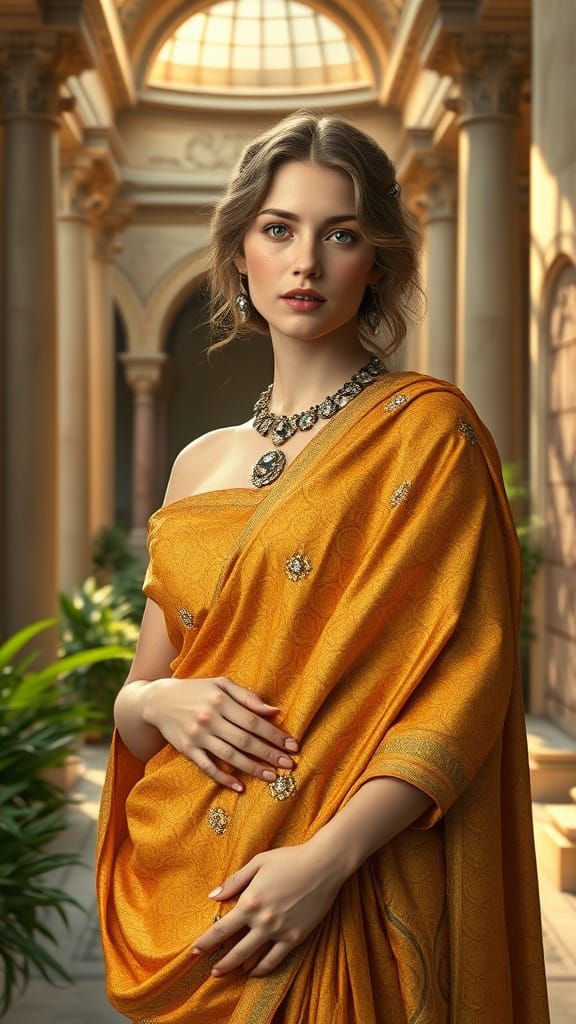 Elegant Ancient Roman Matron in Photorealistic Detail