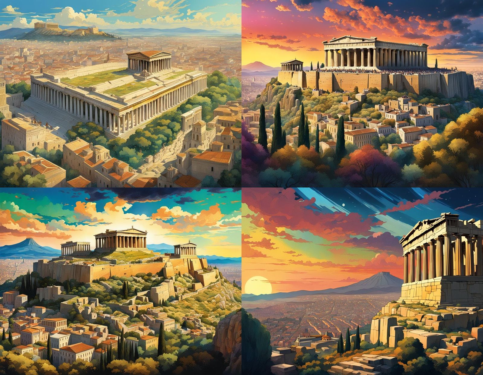 Iridescence above Acropolis and Athens