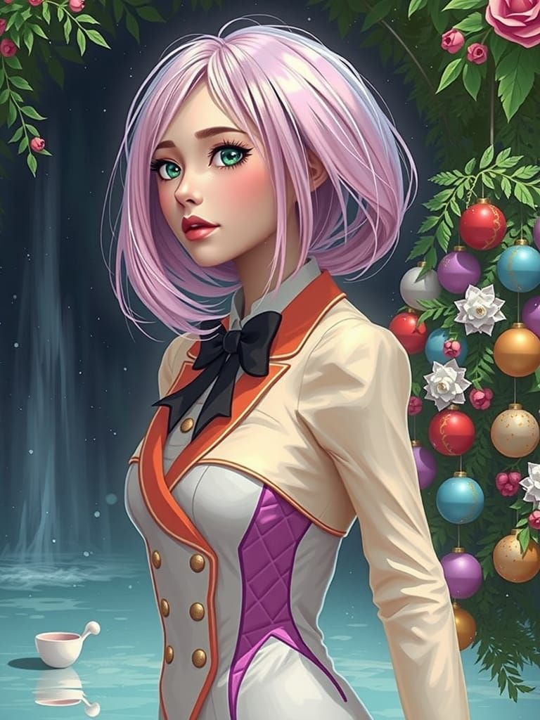 Elegantly Whimsical Woman in Tuxedo, Professional Photo