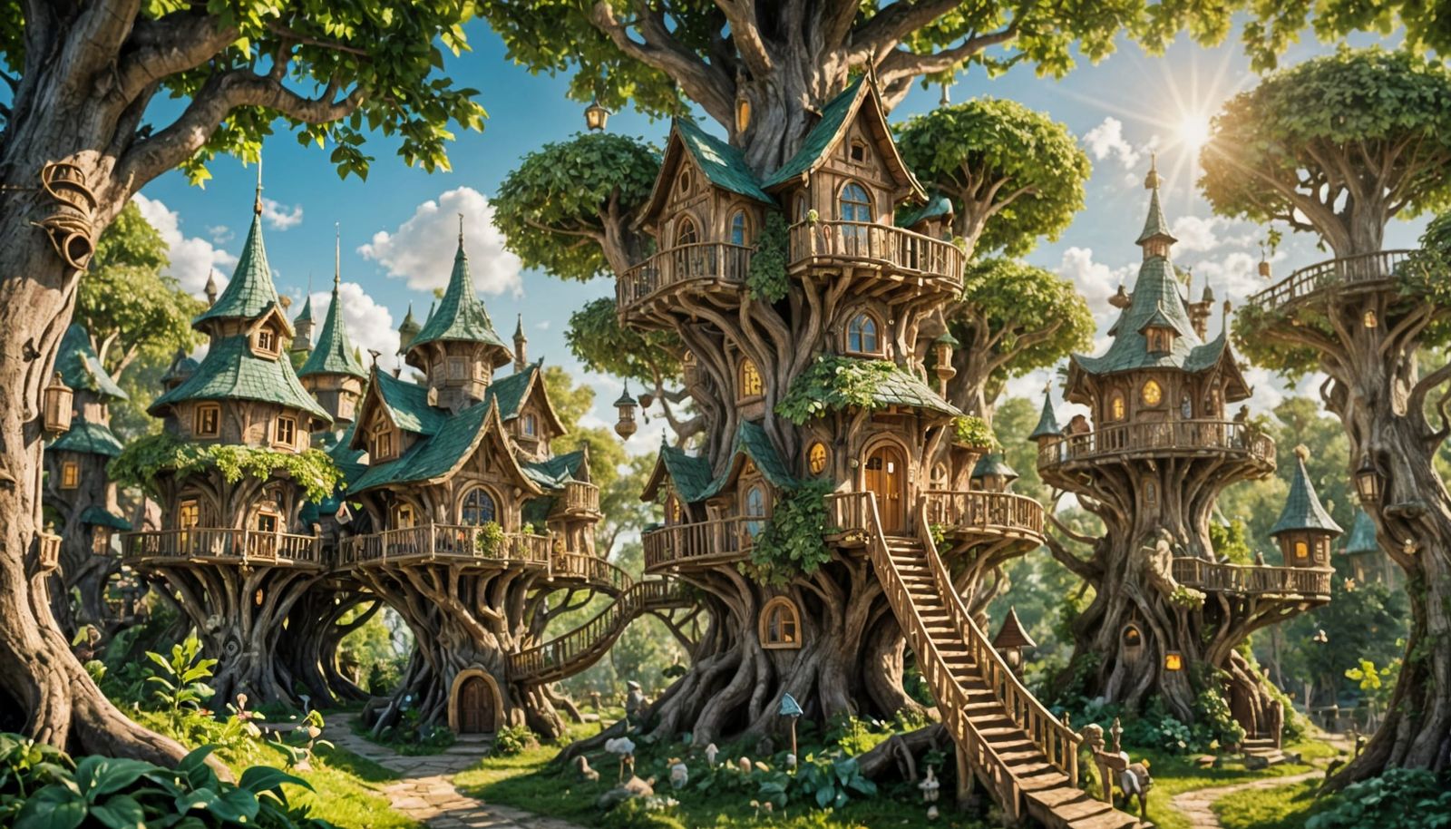 Enchanted Forest Village of Fairy Treehouses
