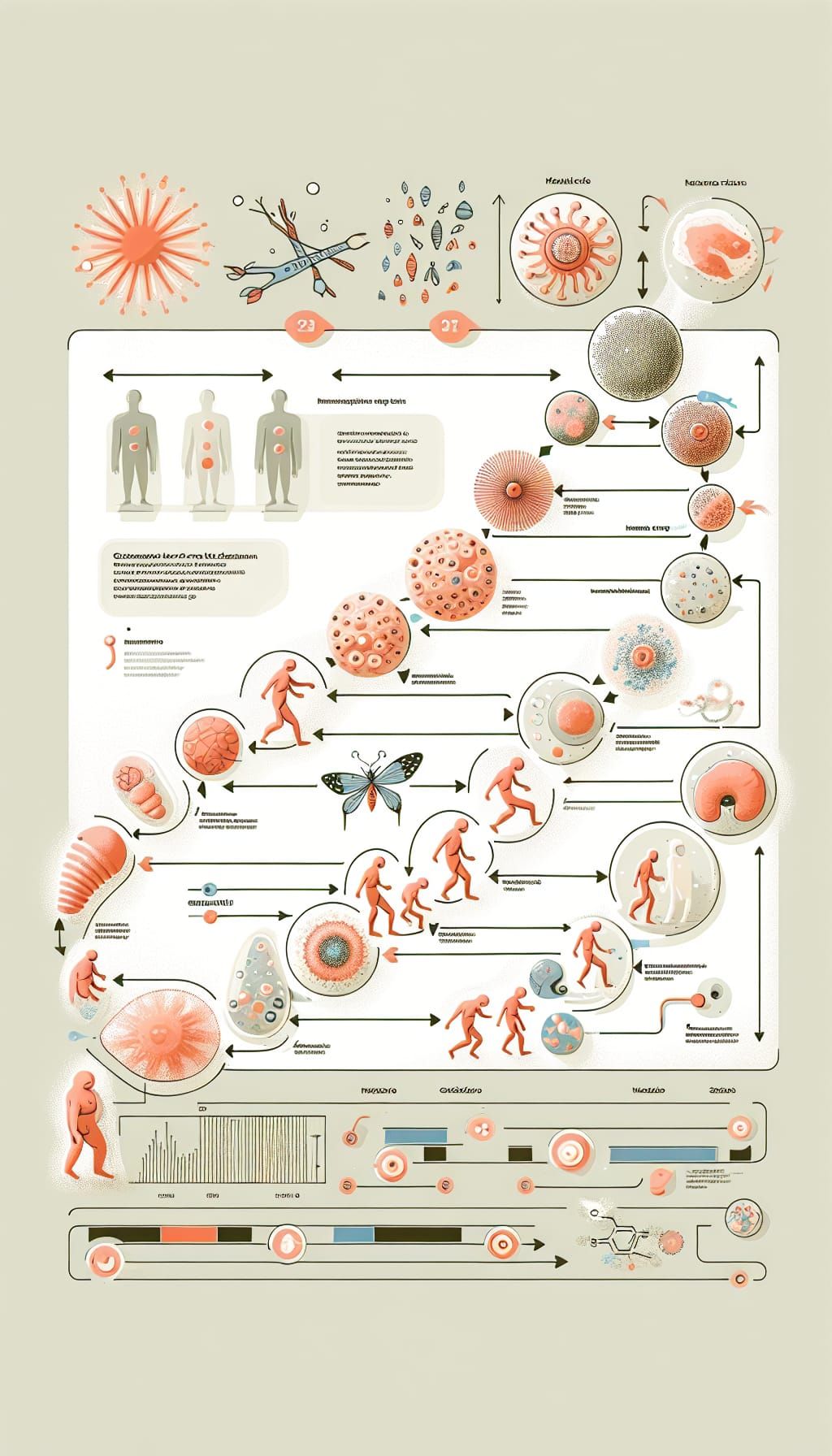 Evolution Infographic: Amoeba to Modern Human