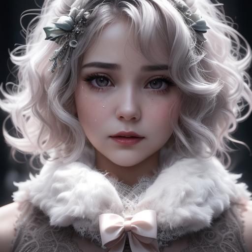 Emotionally Rendered Woman in a Futuristic Style