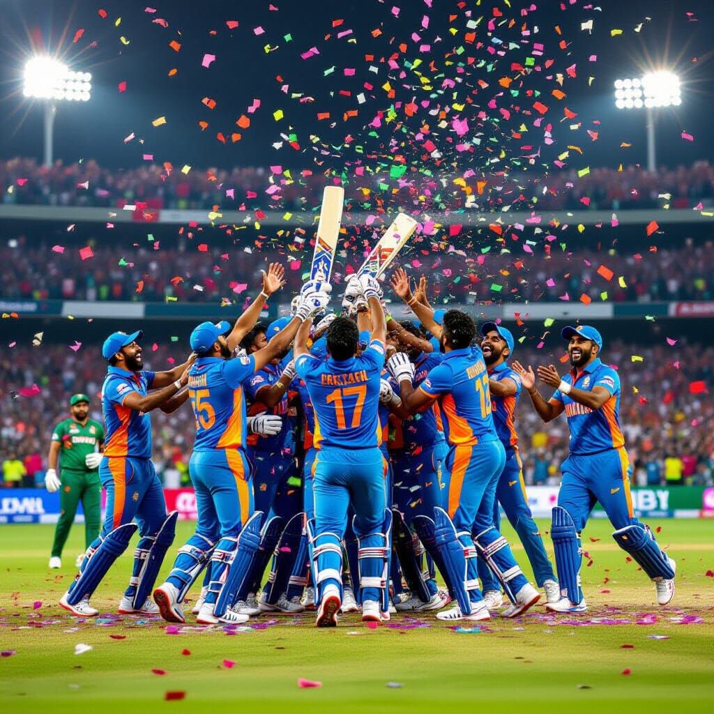 Indian Cricket Team Celebrates Asia Cup Victory