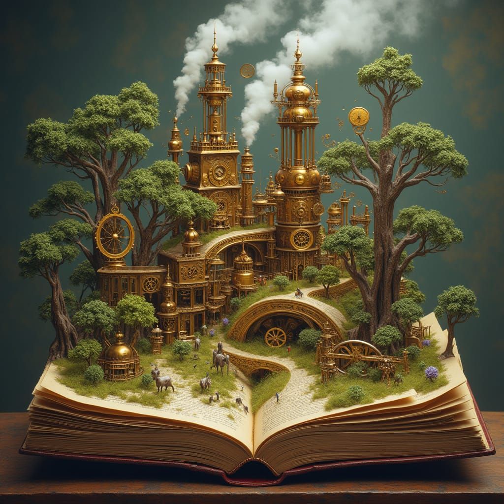 Steampunk Clockwork World Emerges from Book