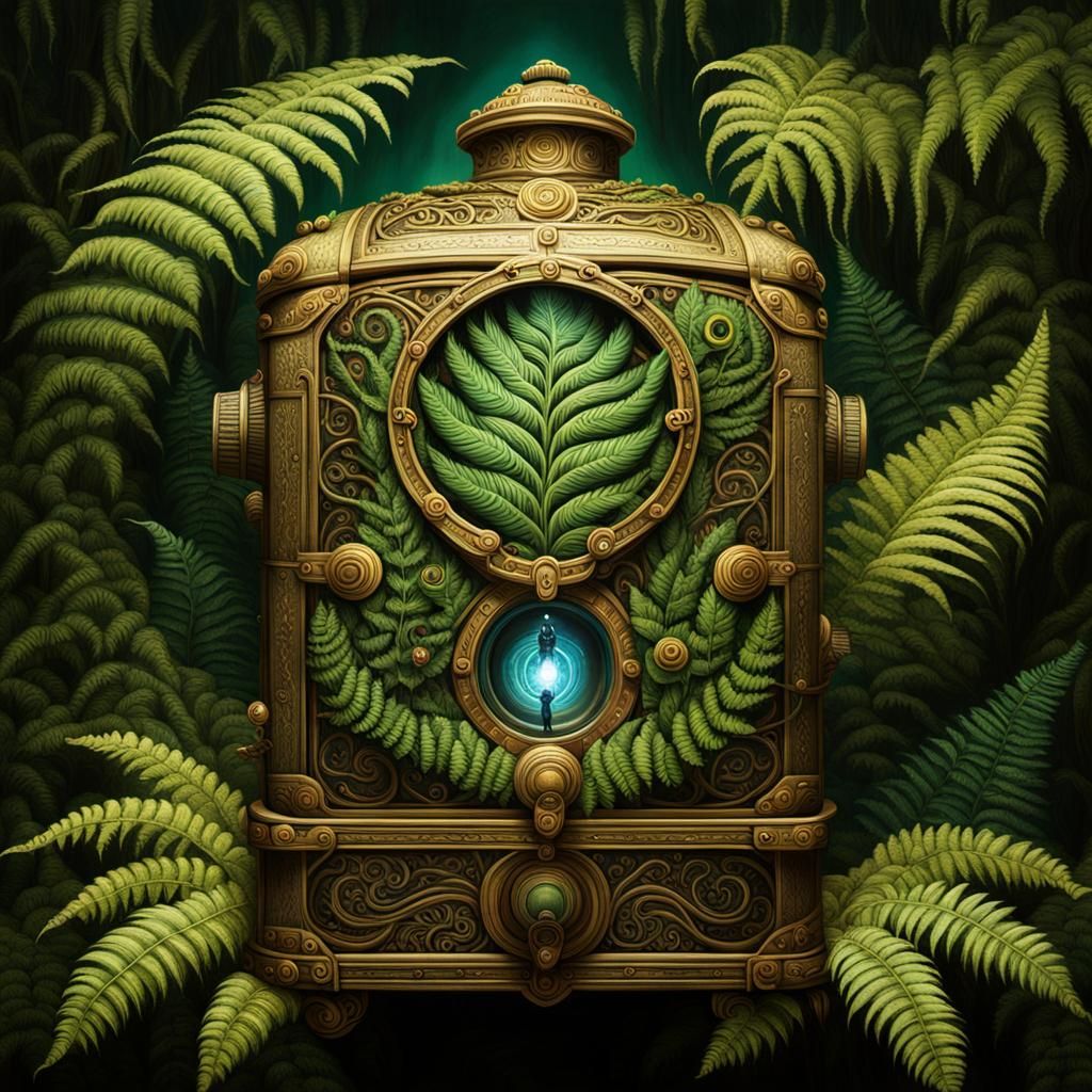 Mystical Flora: Biomechanical Fern Chest