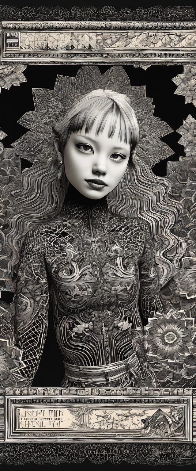 Ethereal Fractal Waveform in Cyberpunk Style