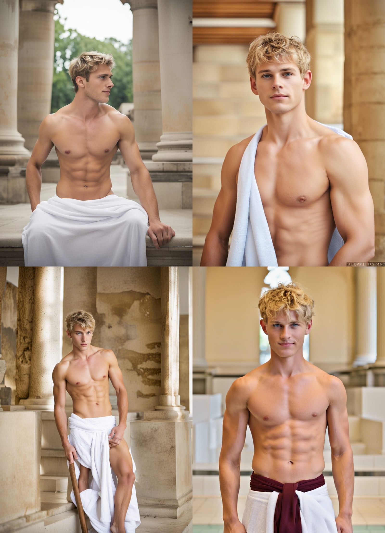 Classical Portrait of a Blond Male in Toga